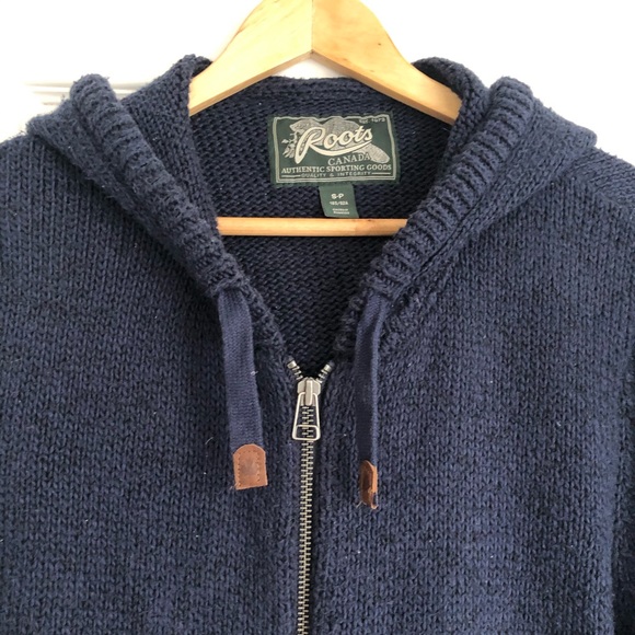 Navy Roots Zip Up Sweater - Picture 2 of 2